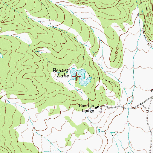Topographic Map of Beaver Lake, NM