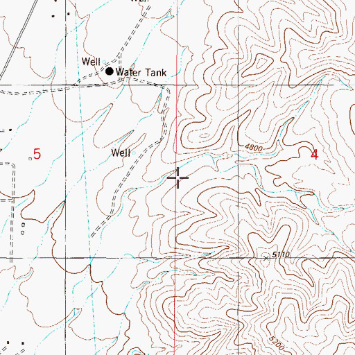 Topographic Map of Beeman Canyon, NM