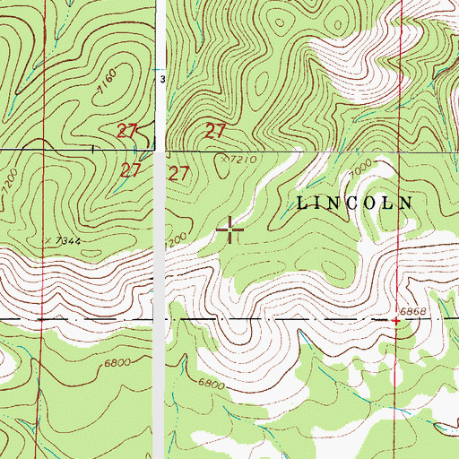 Topographic Map of Behringer Canyon, NM