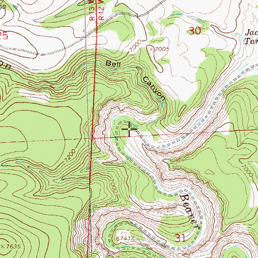 Topographic Map of Bell Canyon, NM