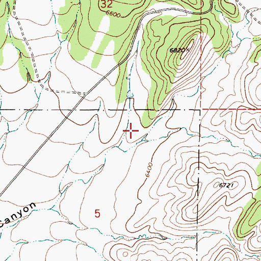 Topographic Map of Benado Canyon, NM
