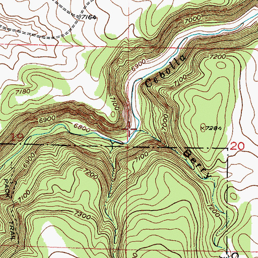 Topographic Map of Berry Canyon, NM
