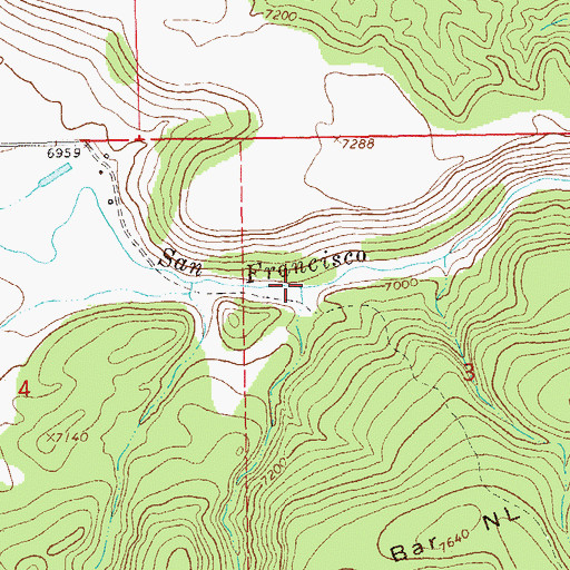 Topographic Map of Big Canyon, NM