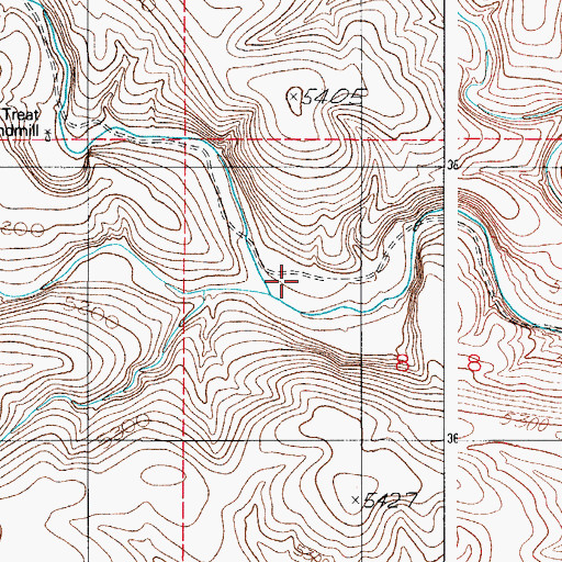 Topographic Map of Big Cherry Canyon, NM