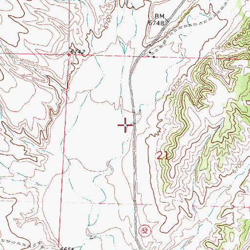 Topographic Map of Big Pigeon Canyon, NM