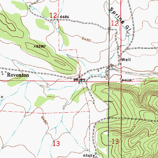 Topographic Map of Big Rocks Canyon, NM