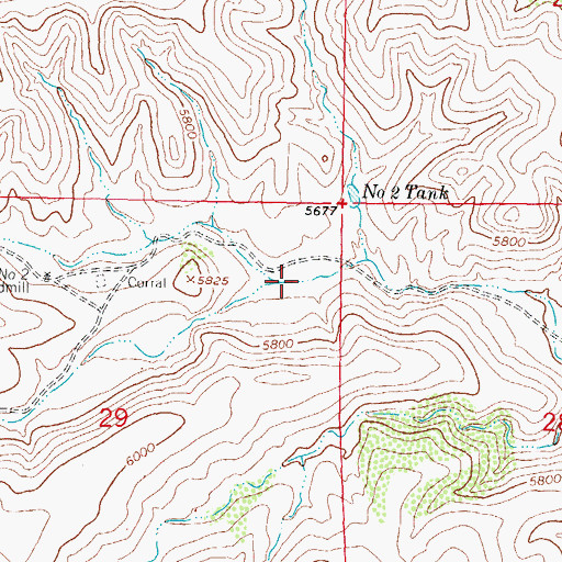 Topographic Map of Big Rocky Canyon, NM