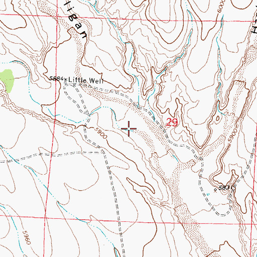 Topographic Map of Big Rosa Canyon, NM