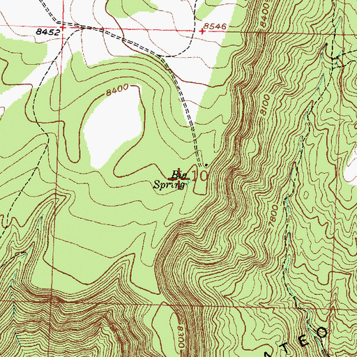 Topographic Map of Big Spring, NM