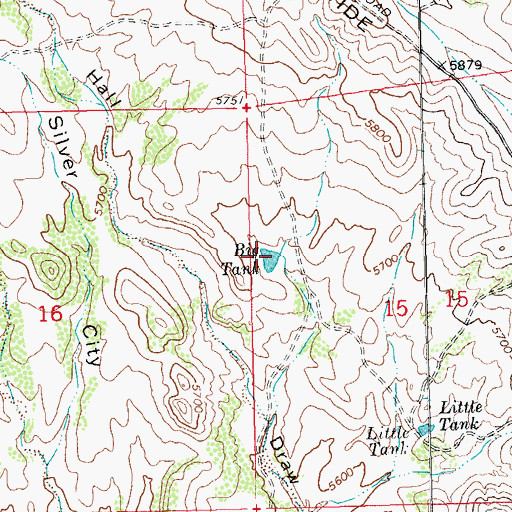 Topographic Map of Big Tank, NM