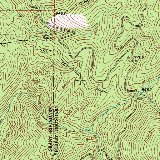 Topographic Map of Big Tesuque Trail, NM