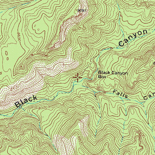 Topographic Map of Black Canyon Box, NM