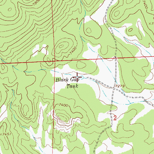Topographic Map of Black Gap Tank, NM