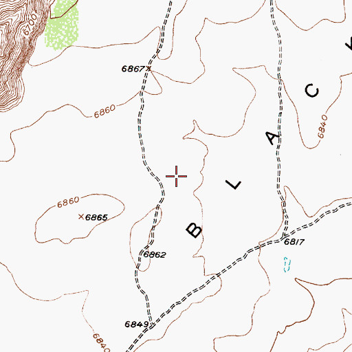 Topographic Map of Black Mesa Grant, NM