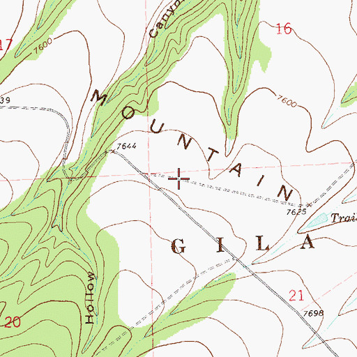 Topographic Map of Black Mountain Mesa, NM