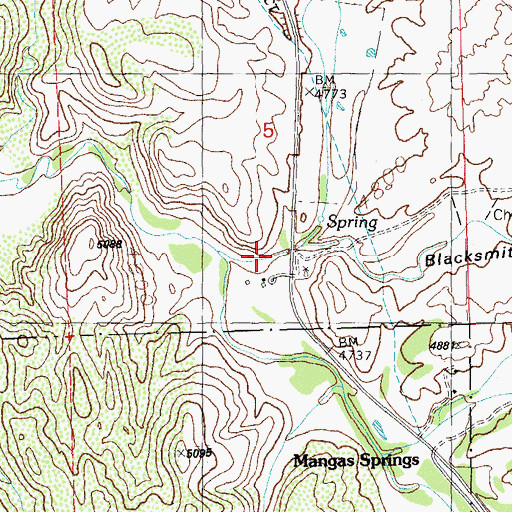 Topographic Map of Blacksmith Canyon, NM