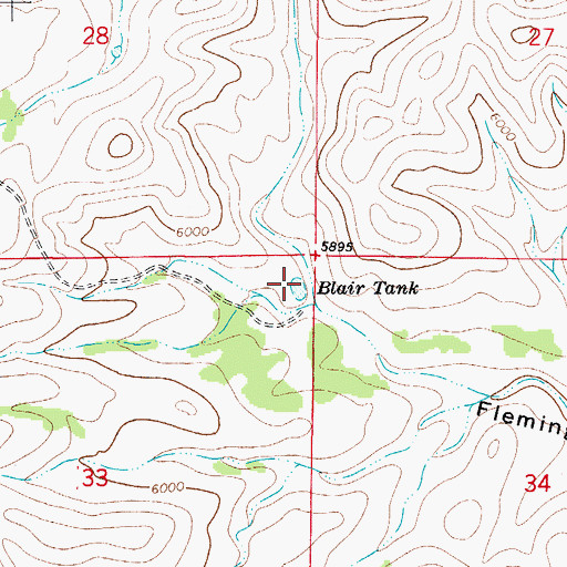 Topographic Map of Blair Tank, NM