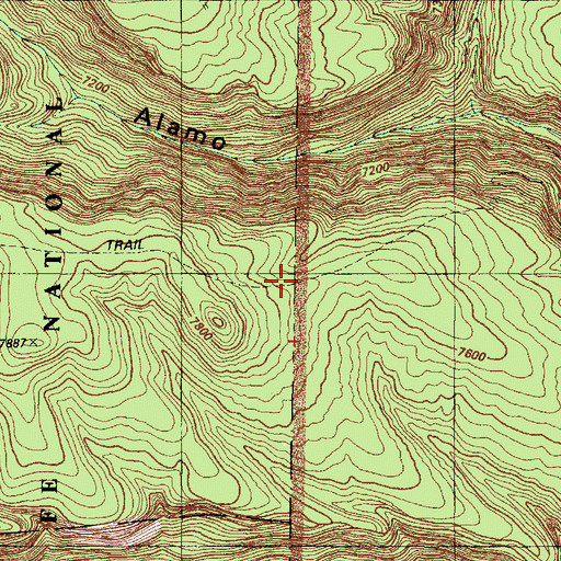 Topographic Map of Bland Frijoles Trail, NM