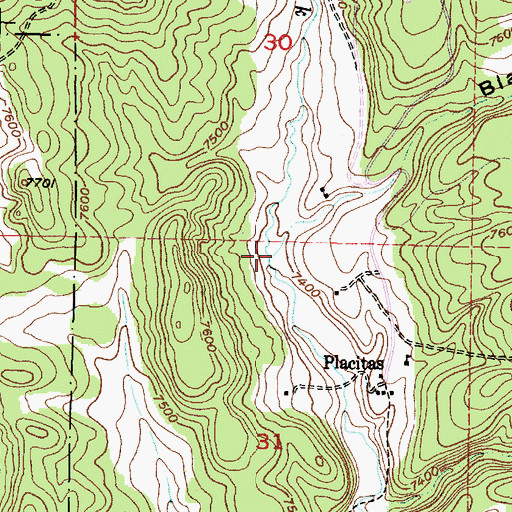 Topographic Map of Blas Canyon, NM
