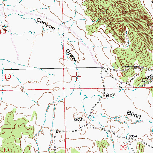 Topographic Map of Blind Canyon Draw, NM