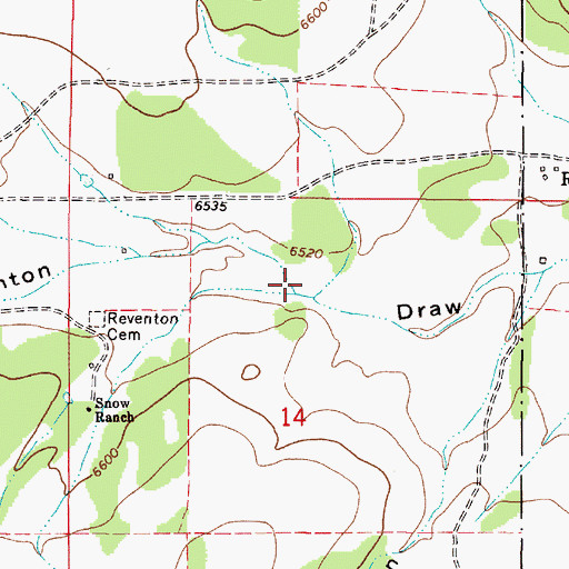 Topographic Map of Block Canyon, NM