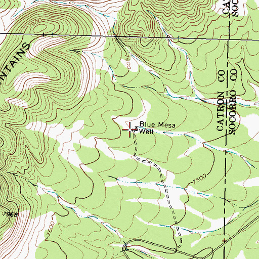 Topographic Map of Blue Mesa Well, NM