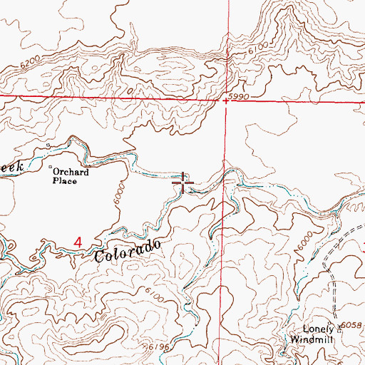 Topographic Map of Blue Water Creek, NM