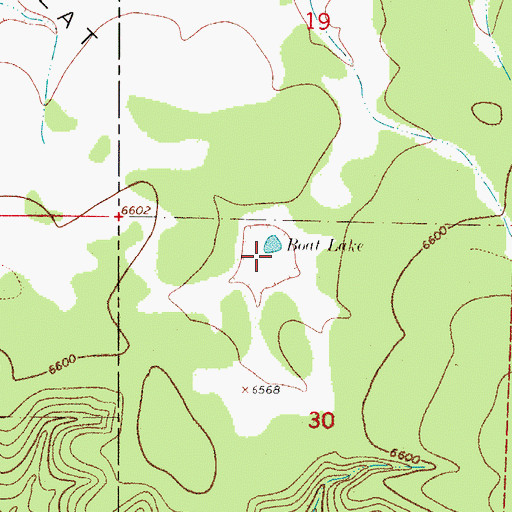 Topographic Map of Boat Lake, NM