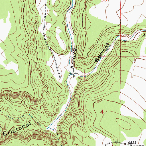 Topographic Map of Bobcat Canyon, NM