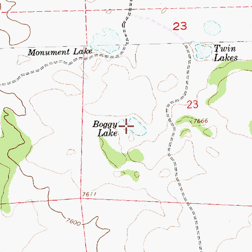 Topographic Map of Boggy Lake, NM