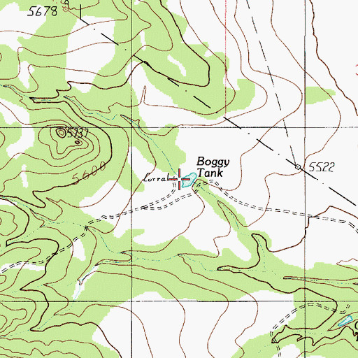 Topographic Map of Boggy Tank, NM