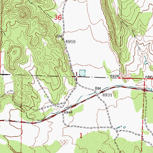 Topographic Map of Bonita Canyon, NM