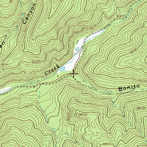 Topographic Map of Bonito Canyon, NM