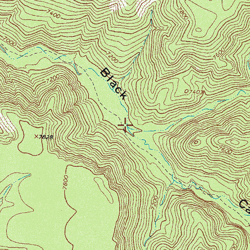 Topographic Map of Bonner Canyon, NM