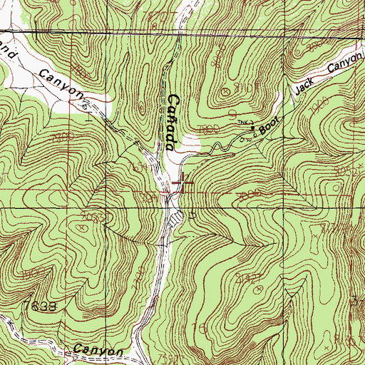 Topographic Map of Boot Jack Canyon, NM
