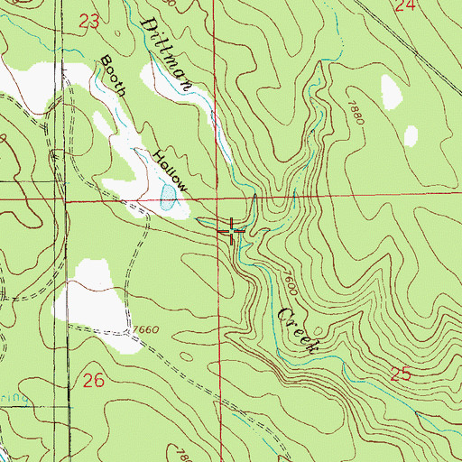 Topographic Map of Booth Hollow, NM