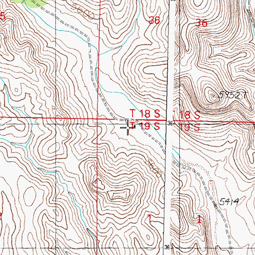 Topographic Map of Booth Ranch, NM