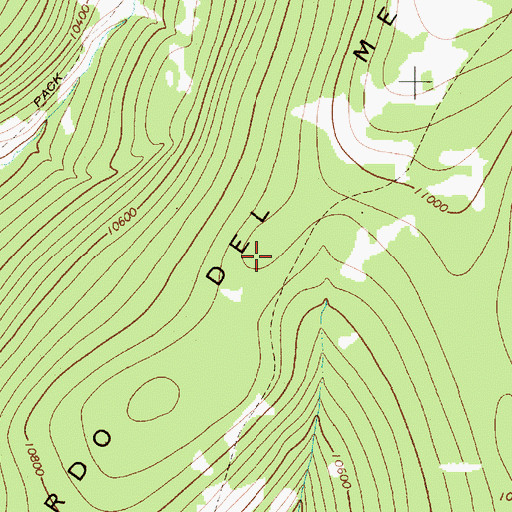 Topographic Map of Bordo Del Medio, NM