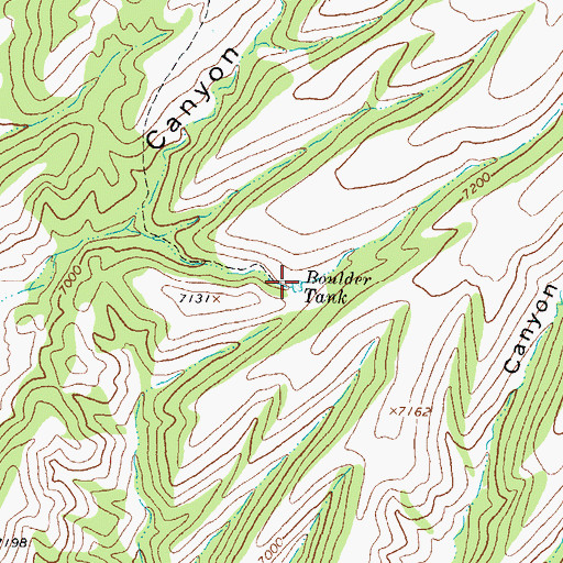 Topographic Map of Boulder Tank, NM