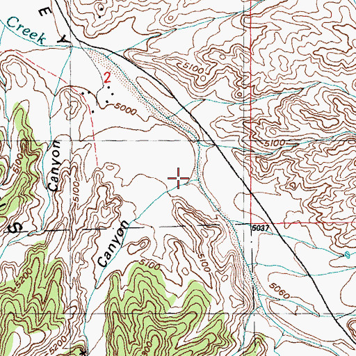 Topographic Map of Box Canyon, NM