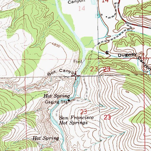 Topographic Map of Box Canyon, NM