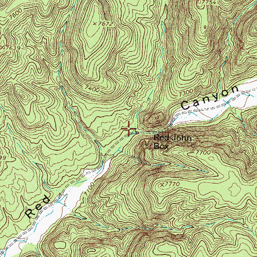 Topographic Map of Box Draw Canyon, NM