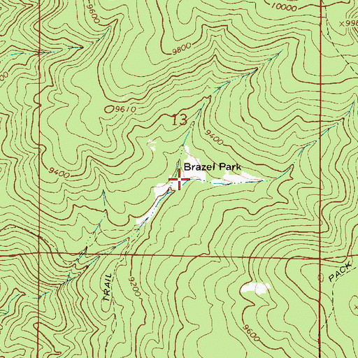 Topographic Map of Brazel Park, NM