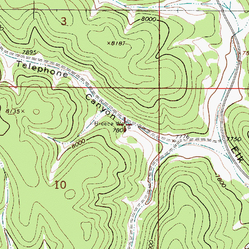 Topographic Map of Breece Well, NM