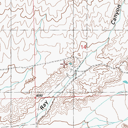 Topographic Map of Brock Ranch (historical), NM