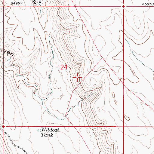 Topographic Map of Brokeoff Mountains, NM