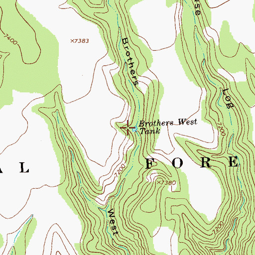 Topographic Map of Brothers West Tank, NM