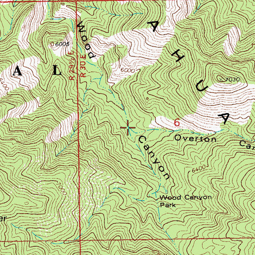 Topographic Map of Overton Canyon, AZ