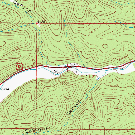 Topographic Map of Browning Canyon, NM