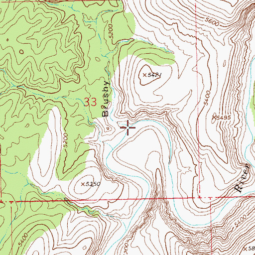 Topographic Map of Brushy Canyon, NM